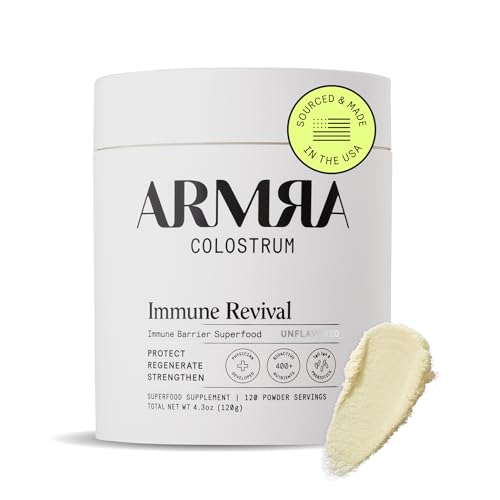 ARMRA Colostrum™ Powder | Unflavored | Gut Health & Bloating | Skin & Hair | Immunity | Keto, Gluten & Fat-Free | 120 Servings