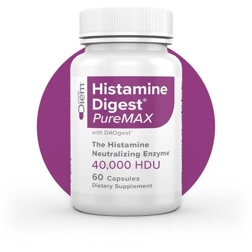 Omne Diem Histamine Digest PureMAX with DAO – Diamine Oxidase Supplement for Food Related Histamine Intolerance (60)
